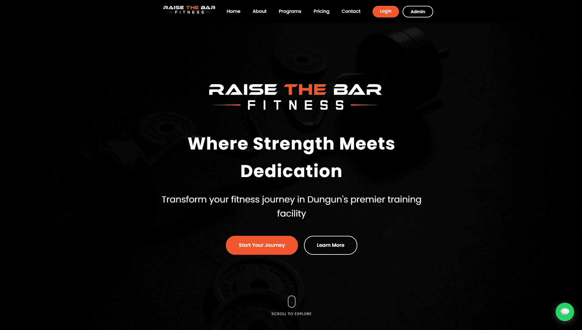 Raise The Bar Fitness - Gym Website